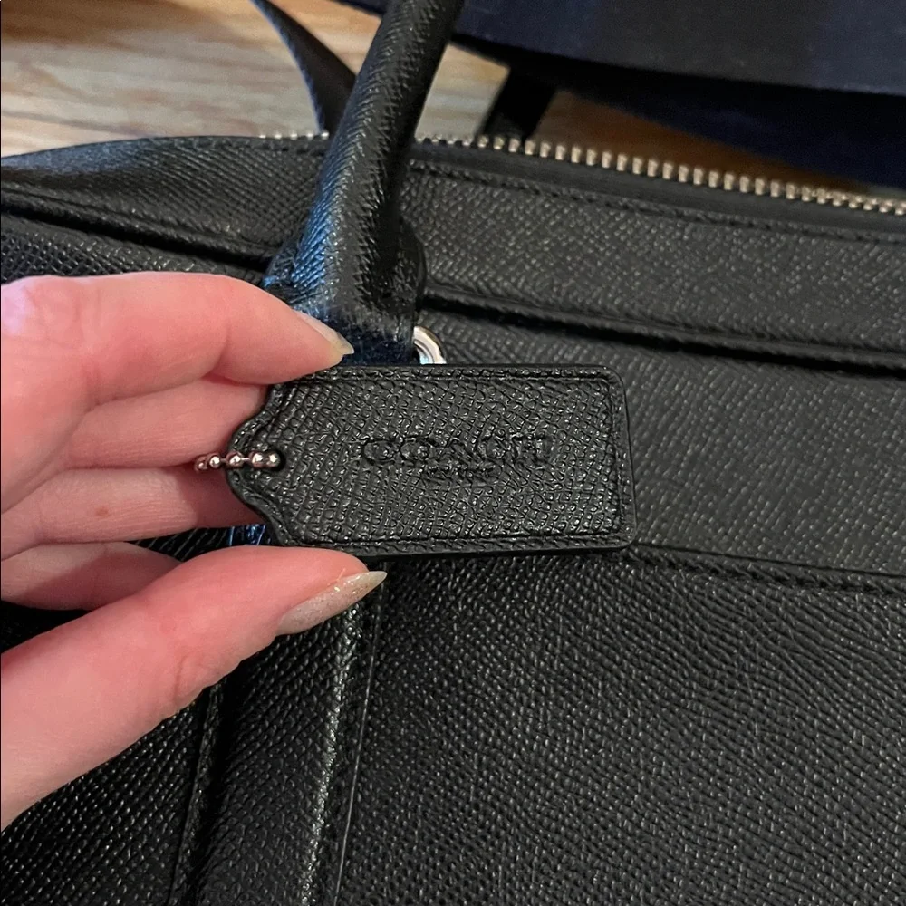 Coach Black Leather Men's Briefcase